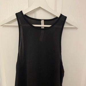 Lululemon Black Mesh Tank Top